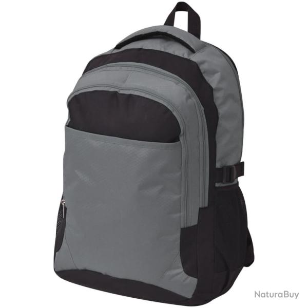 Sac � dos d'�cole 40 L noir et gris