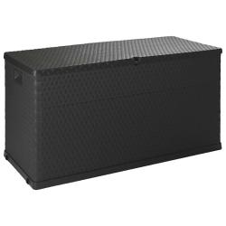 Bo&icirc;te de stockage de jardin Anthracite 120x56x63 cm PP Rotin