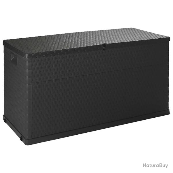 Bo�te de stockage de jardin Anthracite 120x56x63 cm PP Rotin