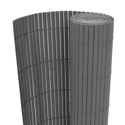 Cl&ocirc;ture de jardin Double face PVC 150 x 500 cm Gris