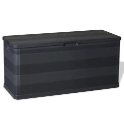 Bo&icirc;te de rangement de jardin noir 117x45x56 cm