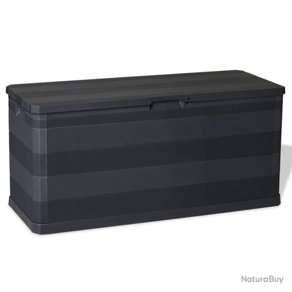 Bo�te de rangement de jardin noir 117x45x56 cm