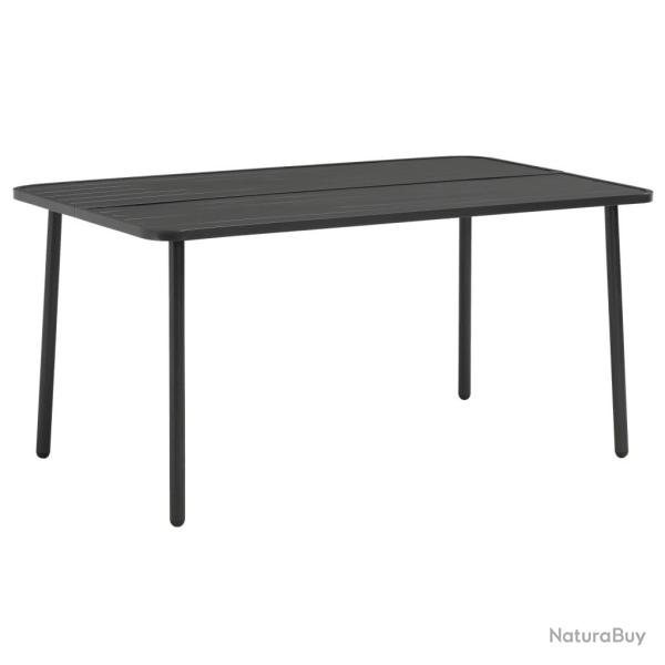 Table de jardin Gris fonc� 150x90x72 cm Acier