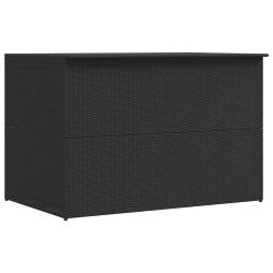 Bo&icirc;te de rangement de jardin noir 150x100x100 cm r&eacute;sine tress&eacute;e