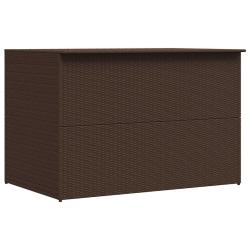 Bo&icirc;te de stockage de jardin marron 150x100x100cm R&eacute;sine tress&eacute;e