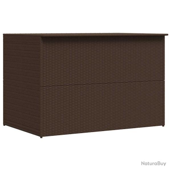 Bo�te de stockage de jardin marron 150x100x100cm R�sine tress�e