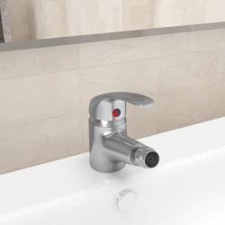 Mitigeur de bidet de salle de bain Argent&eacute; 13x12 cm