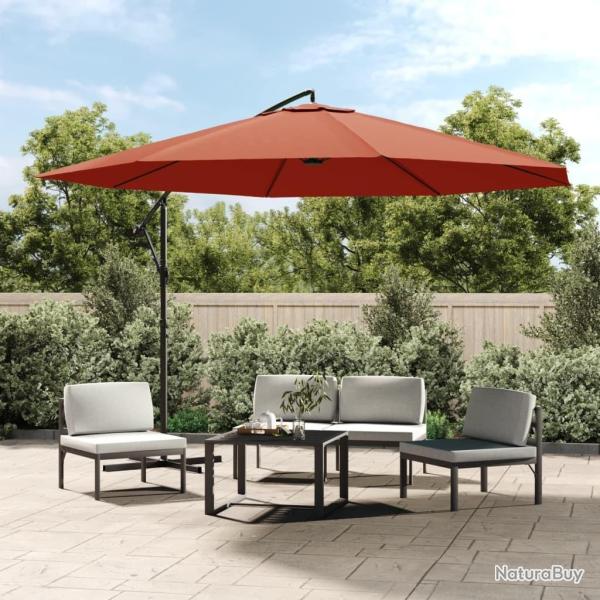 Parasol de jardin en porte-�-faux et poteau en aluminium