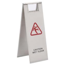 Panneau pliable pour sols mouill&eacute;s Acier inoxydable
