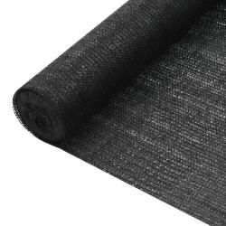 Filet brise-vue Noir 2x10 m PEHD 75 g/m&sup2;