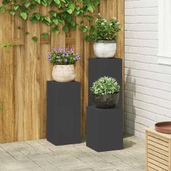 Support de Plante 3 pcs Noir Acier