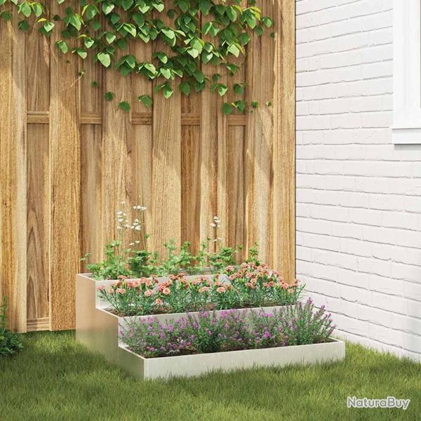 Cache-pot de jardin Argent 90 x 90 x 35 cm Acier inoxydable