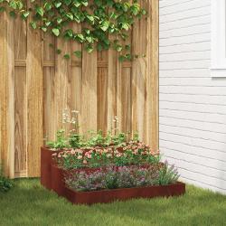 Cache-pot de jardin Rouill&eacute; 90 x 90 x 35 cm Acier patin&eacute;