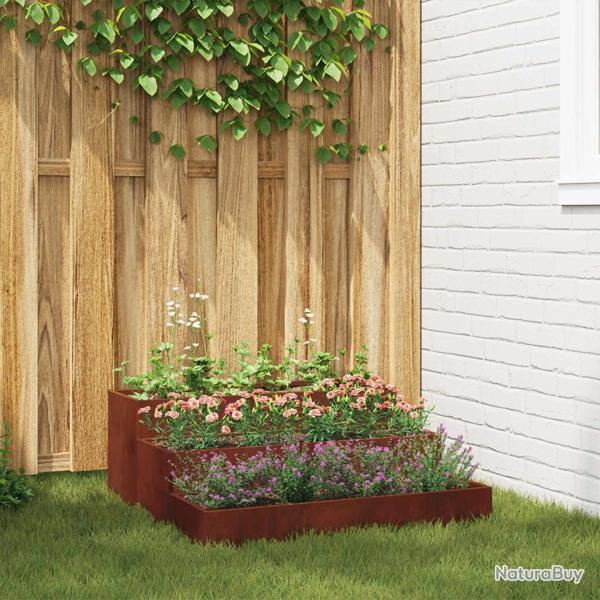 Cache-pot de jardin Rouill� 90 x 90 x 35 cm Acier patin�