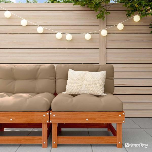 Sofa de jardin milieu Pin massif Brun Cir�