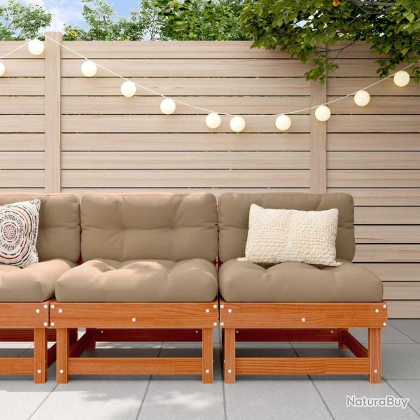 Sofa de jardin milieu Pin massif Brun Cir�