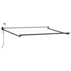 Cadre de store r&eacute;tractable &eacute;lectrique Anthracite 3,5 x 2,5 m