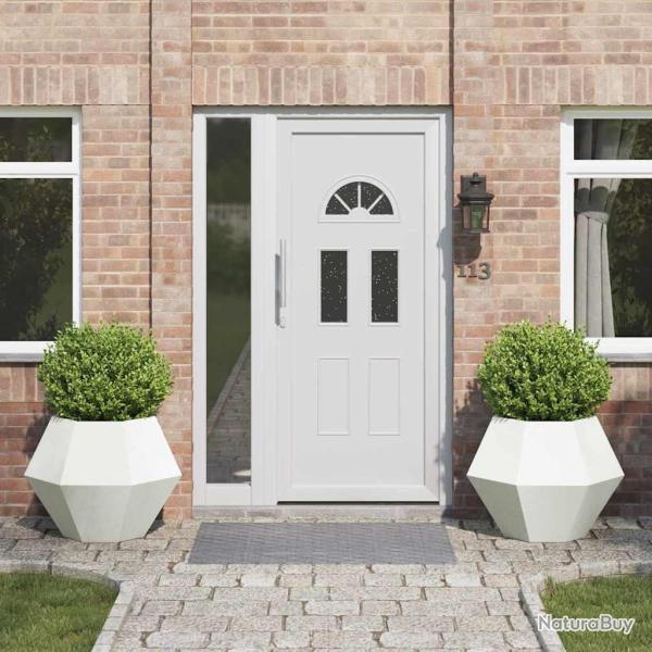 Jardini�re 2 pcs Blanc 75 x 75 x 60 cm Acier