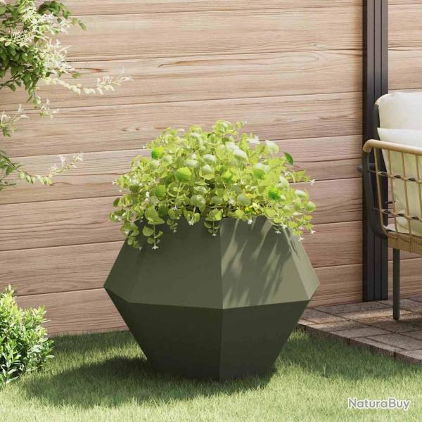 Jardini�re Vert olive 75 x 75 x 60 cm Acier