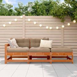 Unit&eacute; de canap&eacute; sectionnel Brun cire 190 x 62 x 70,5 cm