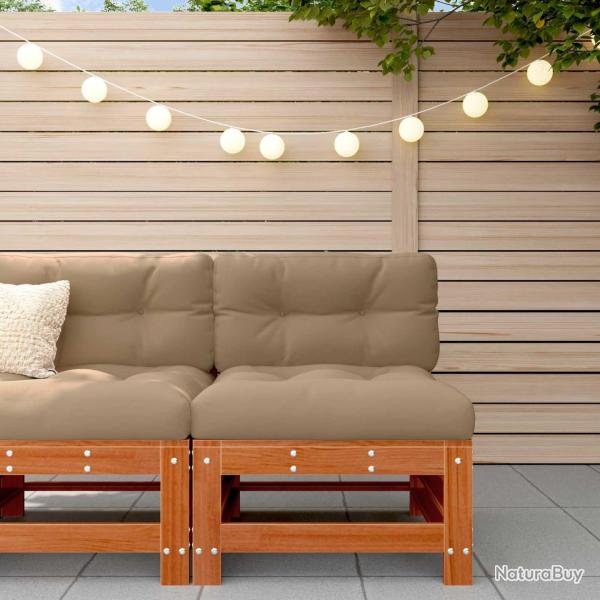 Sofa de jardin milieu Pin massif Brun Cir� 63,5 x 57,5 x 60 cm