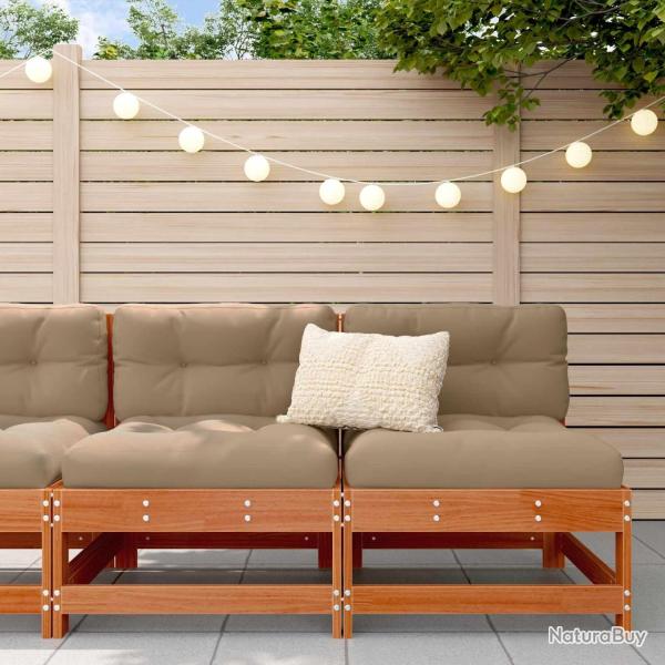 Sofa de jardin milieu Pin massif Brun Cir� 124 x 62 x 70,5 cm