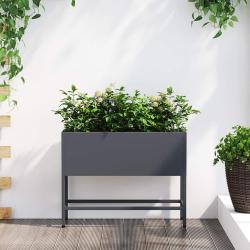 Bac de jardin sur&eacute;lev&eacute; Anthracite 60 x 26 x 45 cm Acier