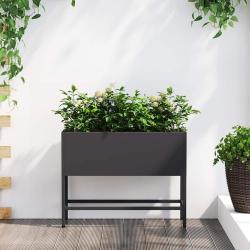 Bac de jardin sur&eacute;lev&eacute; Noir 60 x 26 x 45 cm Acier