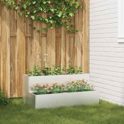 Cache-pot de jardin Argent 100 x 60 x 45 cm Acier inoxydable