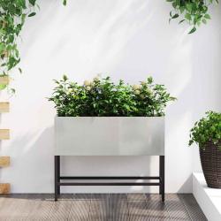 Bac de jardin sur&eacute;lev&eacute; Argent 60 x 26 x 45 cm Acier inoxydable