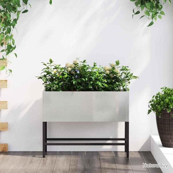Bac de jardin sur�lev� Argent 60 x 26 x 45 cm Acier inoxydable