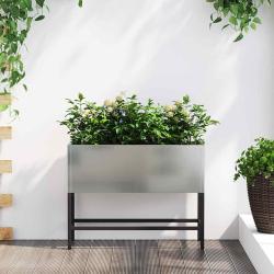 Bac de jardin sur&eacute;lev&eacute; Argent 60 x 26 x 45 cm Acier galvanis&eacute;
