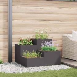 Cache-pot de jardin Noir 80 x 80 x 60 cm Acier
