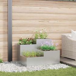 Cache-pot de jardin Argent 80 x 80 x 60 cm Acier galvanis&eacute;