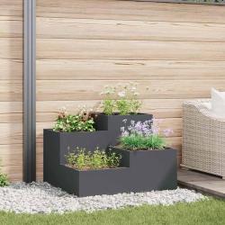 Cache-pot de jardin Anthracite 100 x 100 x 60 cm Acier