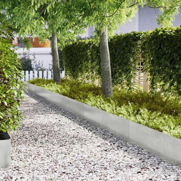 Bordure de Pelouse 20 pcs Argent 100 x 0,05 x 30 cm