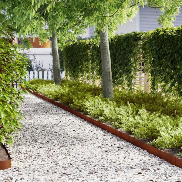 Bordure de Pelouse 20 pcs Marron 100 x 0.05 x 20 cm