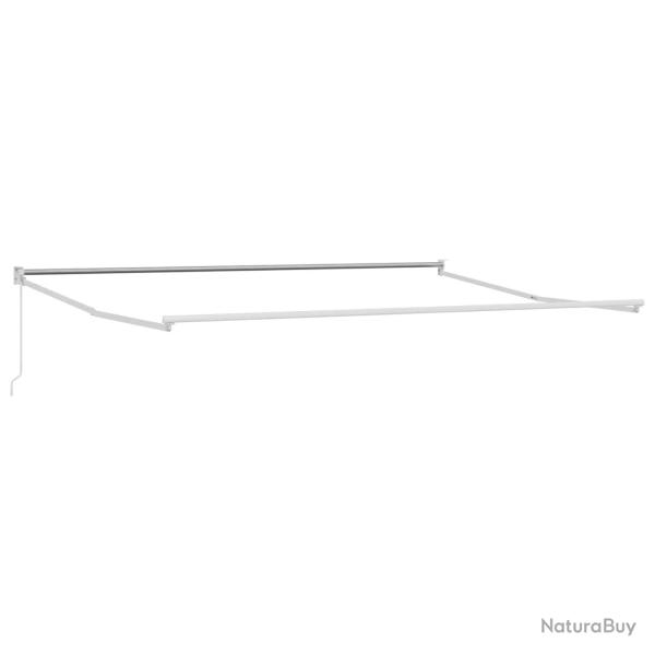 Cadre de store r�tractable manuel Blanc 4 x 2 m Aluminium