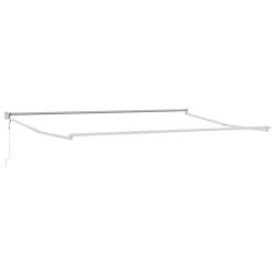 Cadre de store r&eacute;tractable &eacute;lectrique Blanc 4 x 2 m Aluminium