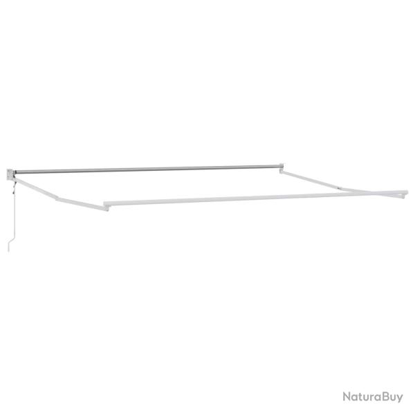 Cadre de store r�tractable �lectrique Blanc 4 x 2 m Aluminium
