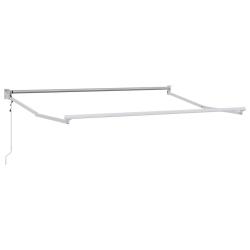 Cadre de store r&eacute;tractable &eacute;lectrique Blanc 3,5 x 2 m Aluminium