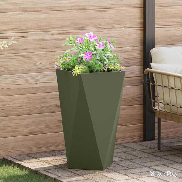 Jardini�re Vert olive 40 x 40 x 75 cm Acier