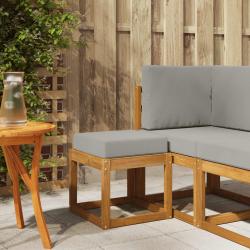 Banc de Tabouret Gris Naturel et Clair 43 x 43 x 37 cm