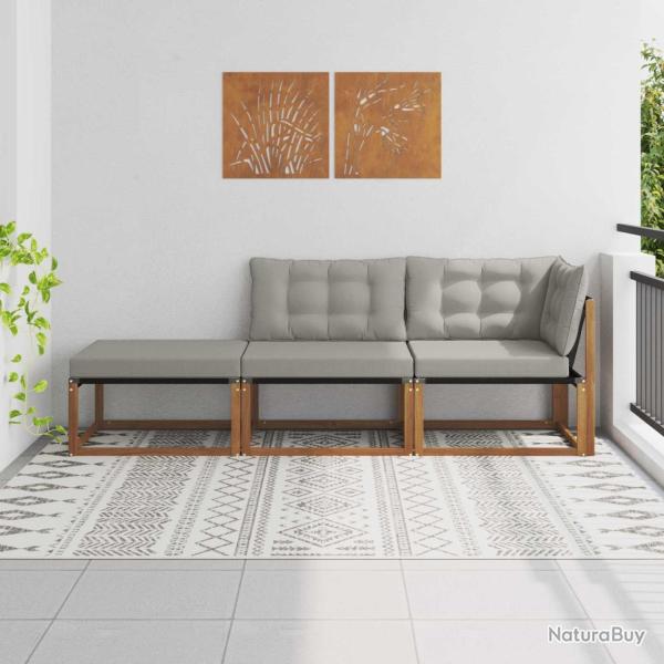 Unit� de canap� sectionnel 3 Pi�ce Naturel et gris clair