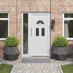 Jardini&egrave;re 2 pcs Noir 75 x 75 x 60 cm Acier