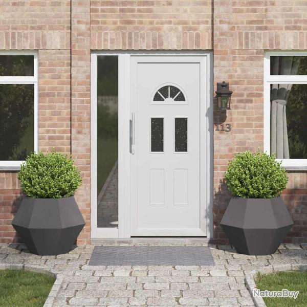 Jardini�re 2 pcs Noir 75 x 75 x 60 cm Acier