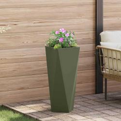 Jardini&egrave;re Vert olive 30 x 30 x 75 cm Acier