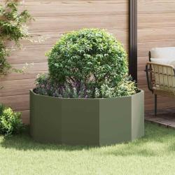 Jardini&egrave;re Vert olive 120 x 120 x 50 cm Acier