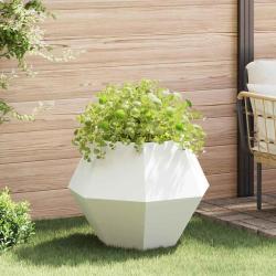 Jardini&egrave;re Blanc 75 x 75 x 60 cm Acier