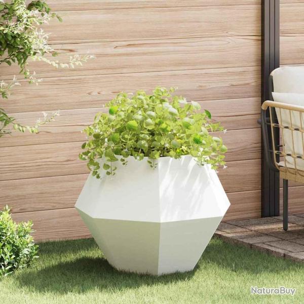 Jardini�re Blanc 75 x 75 x 60 cm Acier